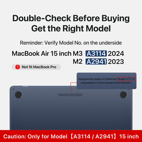 Case Macbook Air 15 Inch Soonjet Compatible 2023 2024