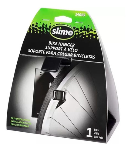 Soporte Slime De Acero Para Bicicleta Techo Pared Color Negro