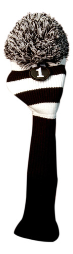 Majek # 1 460 Cc Driver Negro Blanco Golf Headcover Knit Pom