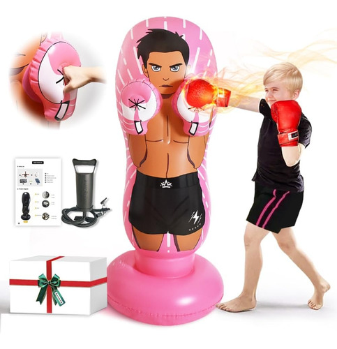 Saco De Boxeo Inflable Para Niños Entrenamiento