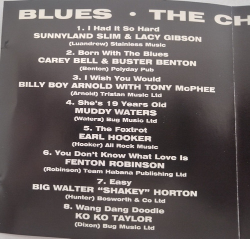 Muddy Waters Y Varios Blues The Chicago Years Cd Europeo. (Usado)