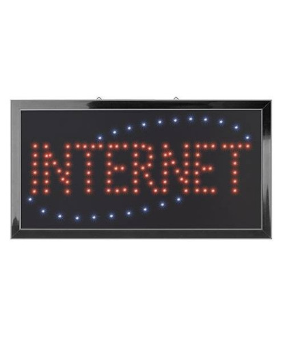 Letrero Led Con Luces Con La Palabra Internet