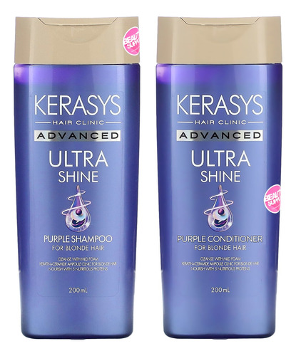 Kit Matizador Shampoo Y Acondicionador Kerasys Rubios, Canas