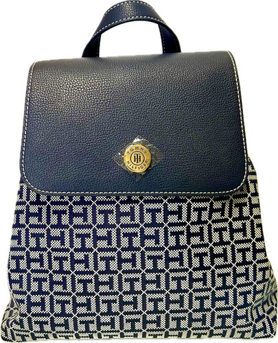 Tommy Hilfiger Mochilas Con Solapa Jacquard Color Azul Oscuro