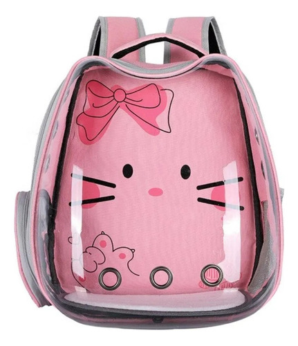 Bolso Morral Transportador Mascotas - Rosado