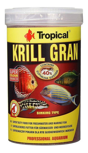 Ração Tropical Krill Gran 54g P/ Peixes Água Salgada E Doce