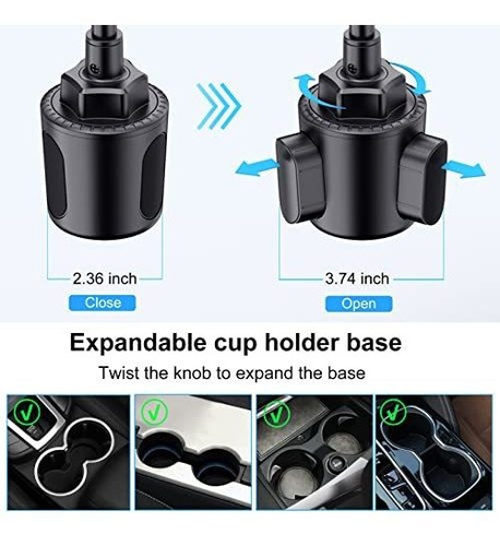 Soporte Para Telefono Vehiculo Taza Ajustable Cuello LG