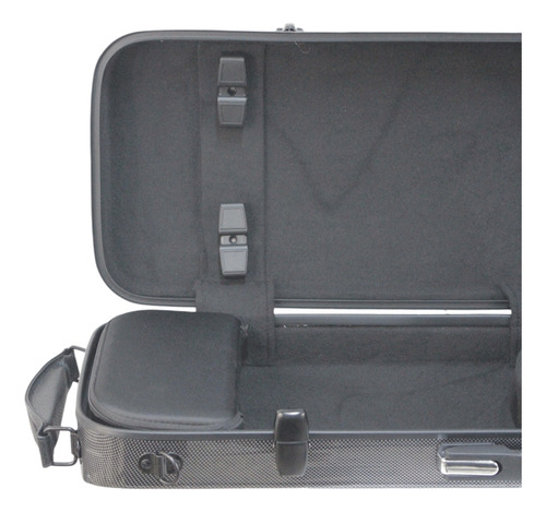 Estojo Case Retangular Fibra De Vidro Violino 4/4 Preto