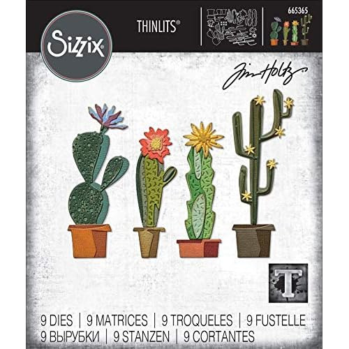 Juego De Troqueles Thinlits 9pk Funky Cactus De Tim Hol...