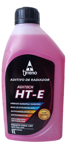 Aditivo Radiador Tirreno Pronto Para Uso 1 Litro