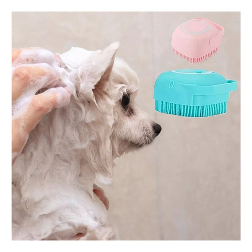 Cepillo Para Perro De Baño Masajeador Dispensador De Shampoo