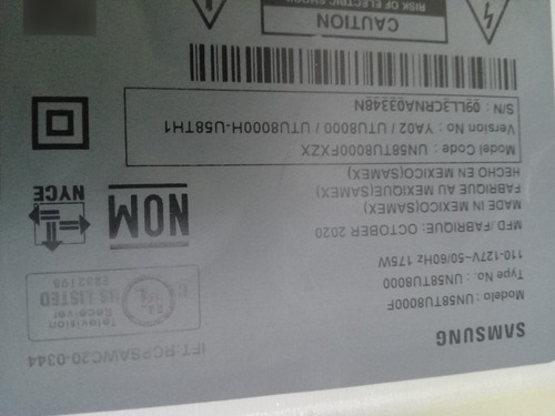 Fuente Smartv Samsung Un58tu8000f Funcional (Usado)
