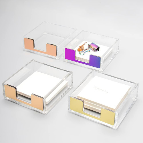 Suportes autoadesivos de acrílico transparente Amari Gold