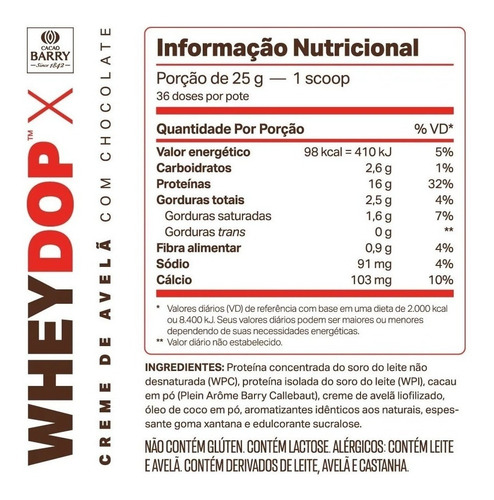 Elemento Puro Wheydop X 900g Creme De Avelã Com Chocolate