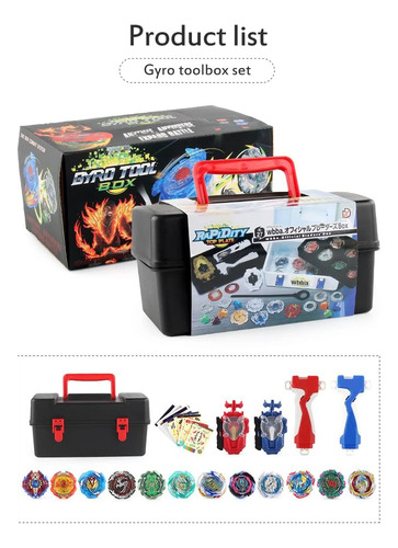 Battling Tops Box Set, Burst Gyro Toys 12 Spinning Tops 2 La
