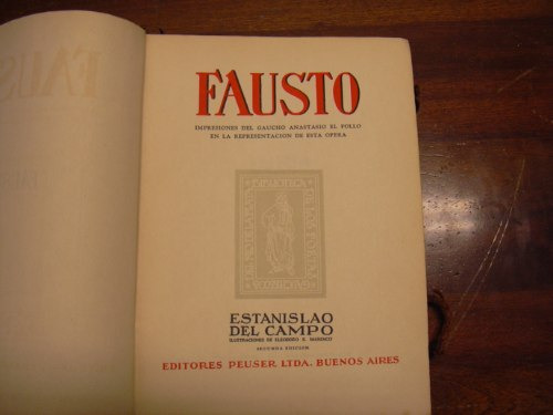 Libro De Colección. Fausto. 2ª Edic. 1946