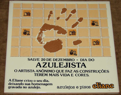 Azulejo Eliane Em Comemoração Ao Dia Do Azulejista