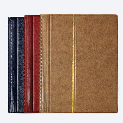 Plastic Stamp Album 10 Sheets (20) Stamp Collection Brown