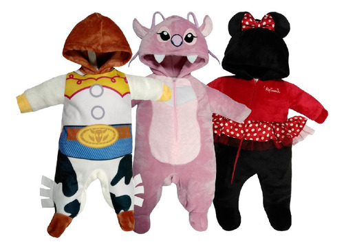 Kit 3 Mamelucos Disney Jessie, Angel, Minnie A Precio De 2