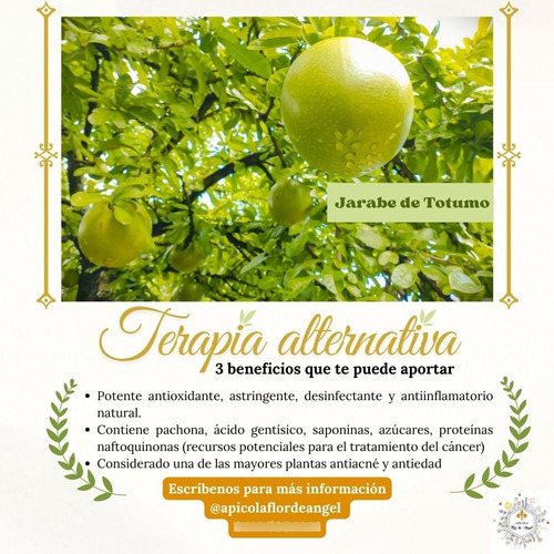 Jarabe De Totumo, Medicina Natural, Apicola Flor De Angel