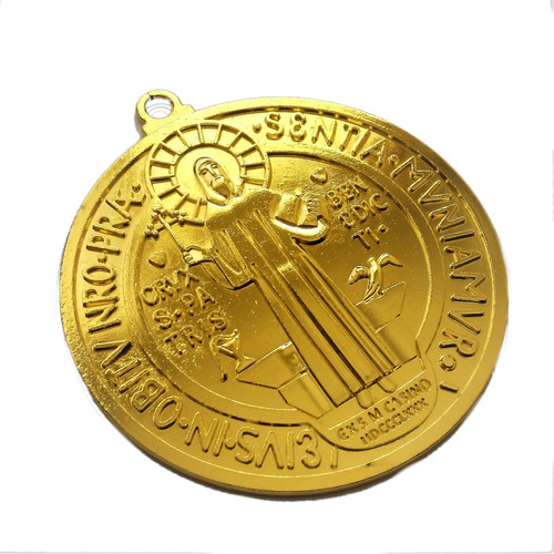 Medalla San Benito Grande Para Casa Oficina - 9 Cms Diametro