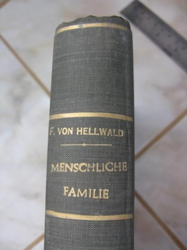 Mercurio Peruano: Libro Familia Hellwald 1889 Aleman L1