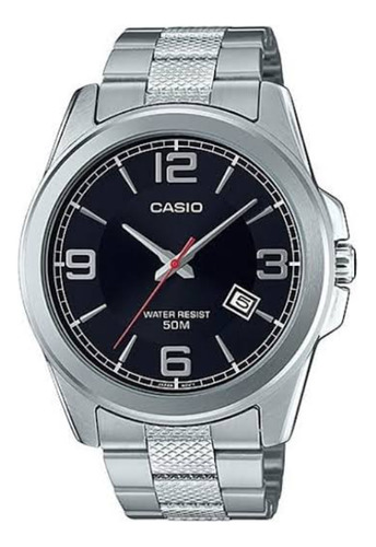 Reloj Casio Hombre ( Mtp-e138d-1avdf)  Fecha/ Wr 50m/ Acero