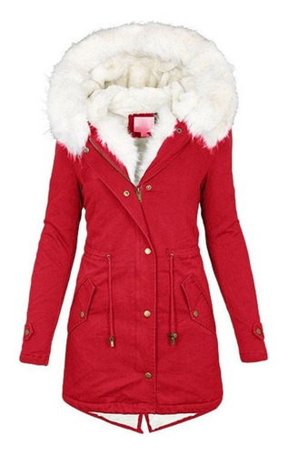 Chaqueta Acolchada De Lana Parka De Peluche Femenina F