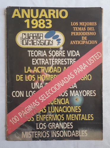 Libro Antiguo  * Cuarta Dimension : Anuario 1983 * Ovni