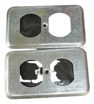 Comprar Tapa Metálica Galvanizada 4x2 Toma Doble 270 (pack2)