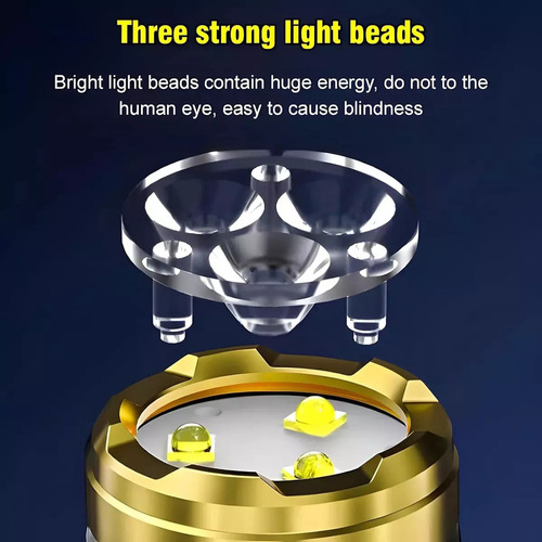 Mini Linterna De Bolsillo Portátil, Lámpara Led Recargable P