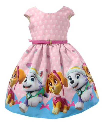 Vestido Rotondo Para Niñas De Paw Patrol - Rj