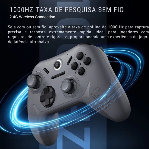 Controle Sem Fio Machenike G1 Hall Effect 1000hz Rosa