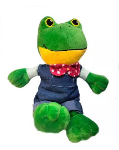 Peluche De Moda Rana Rene Excelente Calidad Nuevo 30 Cm Verde