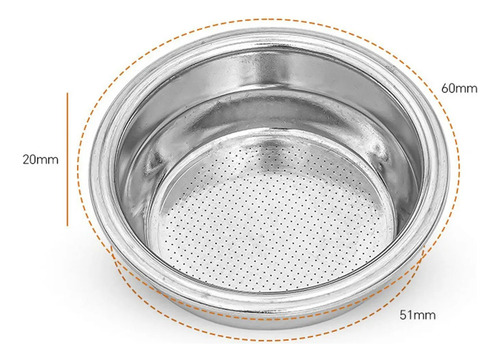 2 Máquina De Café Porous Cesta Filter Porous Cesta Portable