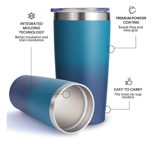 Vaso Termico 20oz Acero Inoxidable Con Tapa Y Popote Plateado Lisa