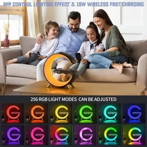 Reloj Despertador Con Luz Nocturna Rgb Con Cargador Inalámbr