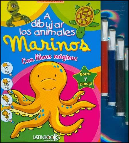 A Dibujar Los Animales Marinos - Latinbooks
