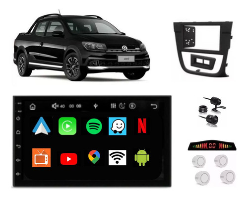 Multimídia Android Saveiro Cross G5 11 Tv Carplay Mold Senso