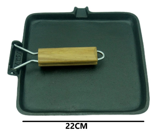 Planchas Grill Cuadrada De Hierro Con Asa