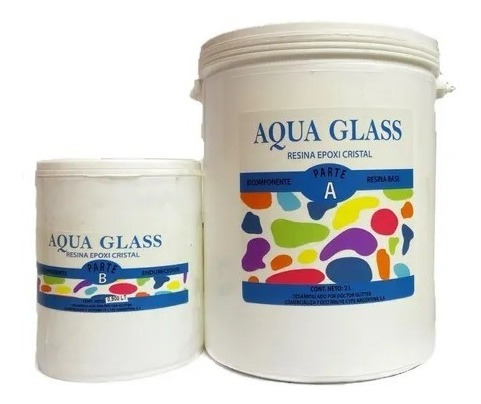 Resina Epox Cristal Aqua Glass Para Joyas 1.8 Kg Sin Burbuja