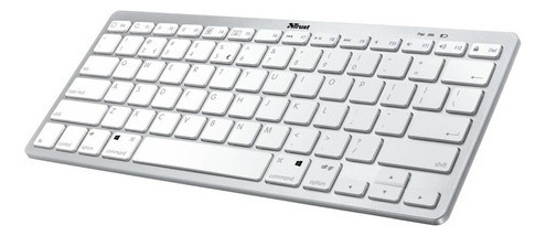 Teclado Inalámbrico Bluetooth Trust Nado Blanco Español