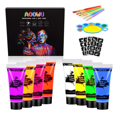 Pintura Fluorescente Para Luz Ultravioleta Uv 8 Colores