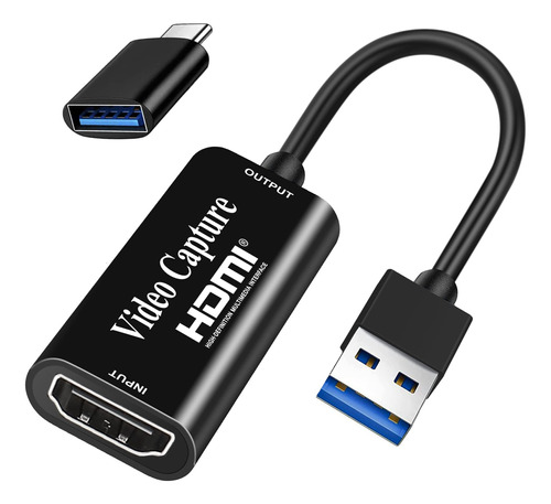 Tarjeta De Captura De Video, Fulfalic 4k Hdmi A Usb, Tarjeta