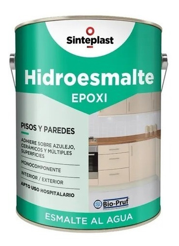 Pintura Azulejos Hidroesmalte Gris Sinteplast 4 Lt Mataderos