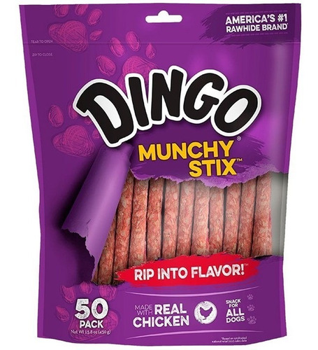 Snack Para Perros Dingo Munchy Stix 50un. Np
