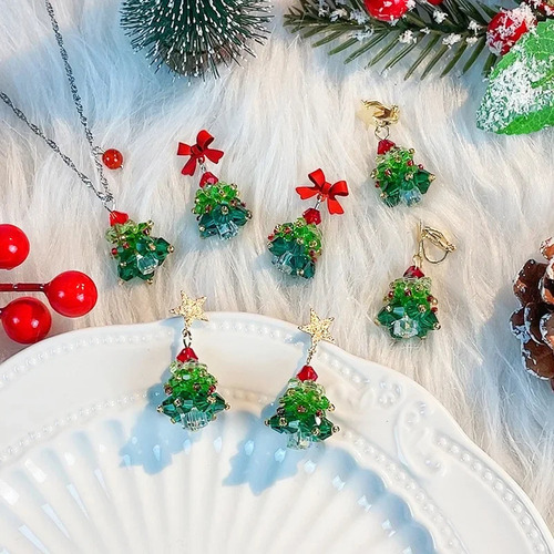 Collar De Acero Titanio Con Dije De Árbol De Navidad