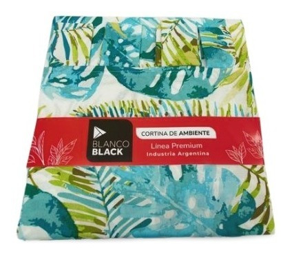 Cortina De Cocina Estampada Blanco Black