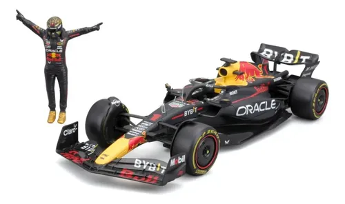 Bburago Red Bull Racing Rb19 com boneco Max Verstappen F1 2023 1