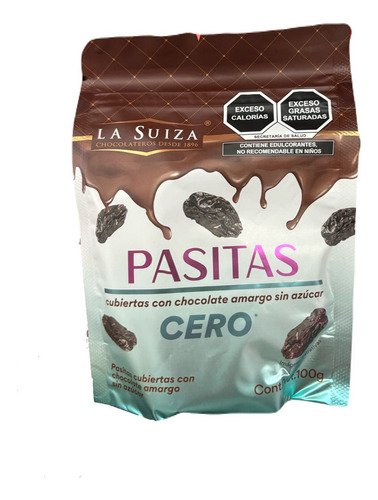 La Suiza Almendras Con Chocolate Amargo Cero Sin AzĂșcar 100g